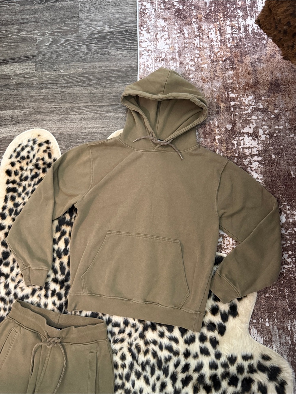 FashionNova Olive Green Hoodie & Sweatpants Set